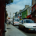 Ennis High St (Statue of Daniel O'Connell can be seen in the distance)